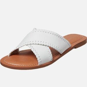 Jack rogers Sloane X Band Womens Leather Criss-Cross Front Flats